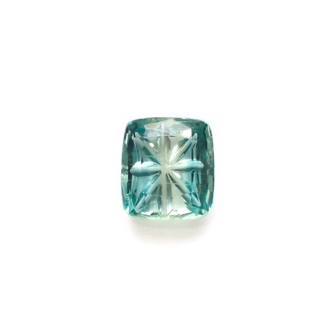 ◇甲州貴石切子Plus Three◇バイカラーカイヤナイト カード付き(宝石名カイヤナイト)ネパール産 1.58ct 識別済[231225069]7.5x6..8mm前後