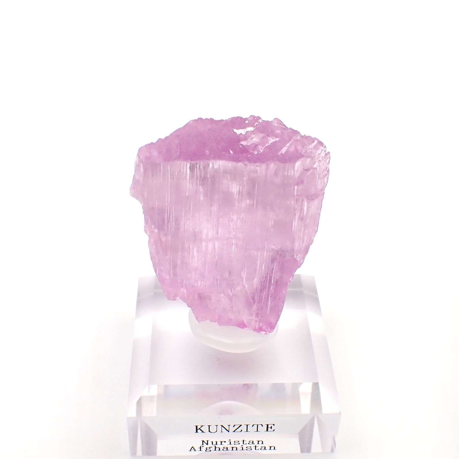 クンツァイト原石 アフガニスタン・ヌーリスターン州産 386.74ct(77.34g) / 44.9x18.7x51.9mm前後 [260832720]