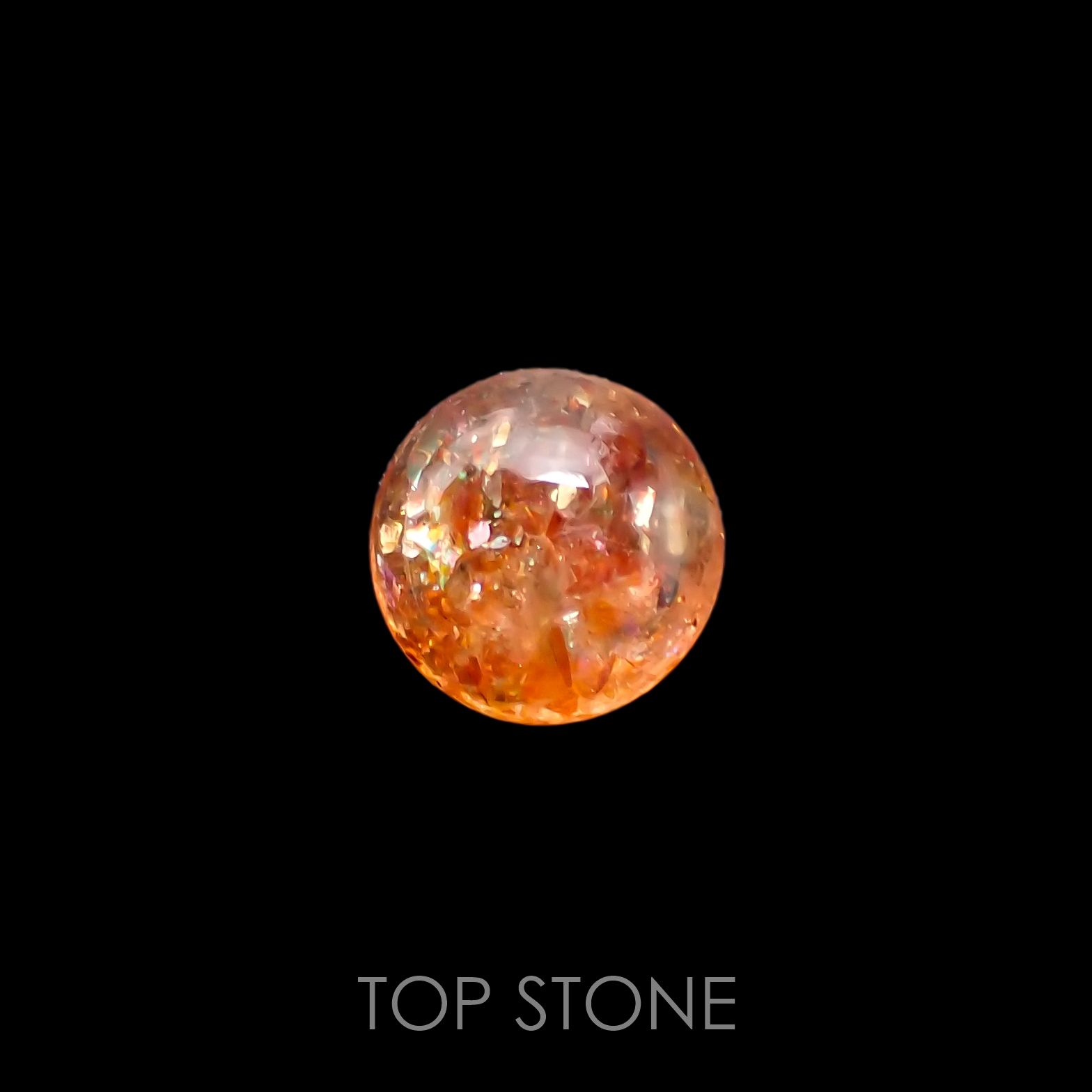 イリュージョンサンストーン(宝石名フェルドスパー) タンザニア産 2.17ct 識別済[210812308]7.9×7.9mm前後