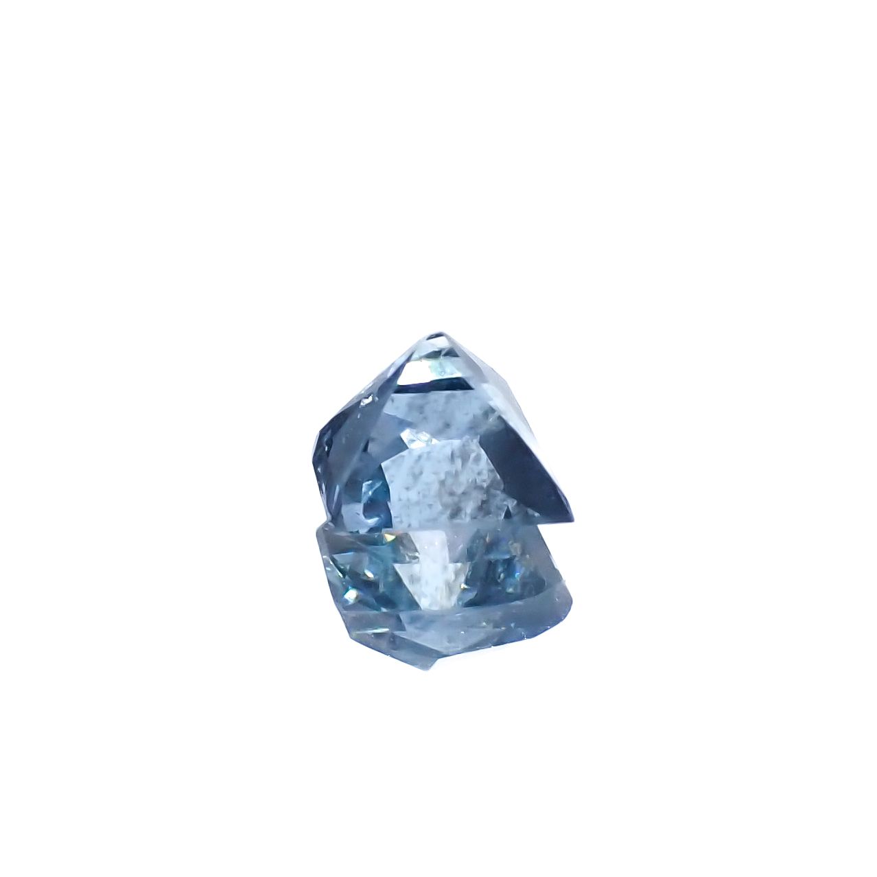 ◇カスタムカット◇アベンチュリンアクアマリン ブラジル・ミナスジェライス州産 0.45ct[240226001]5.7x5.6mm前後