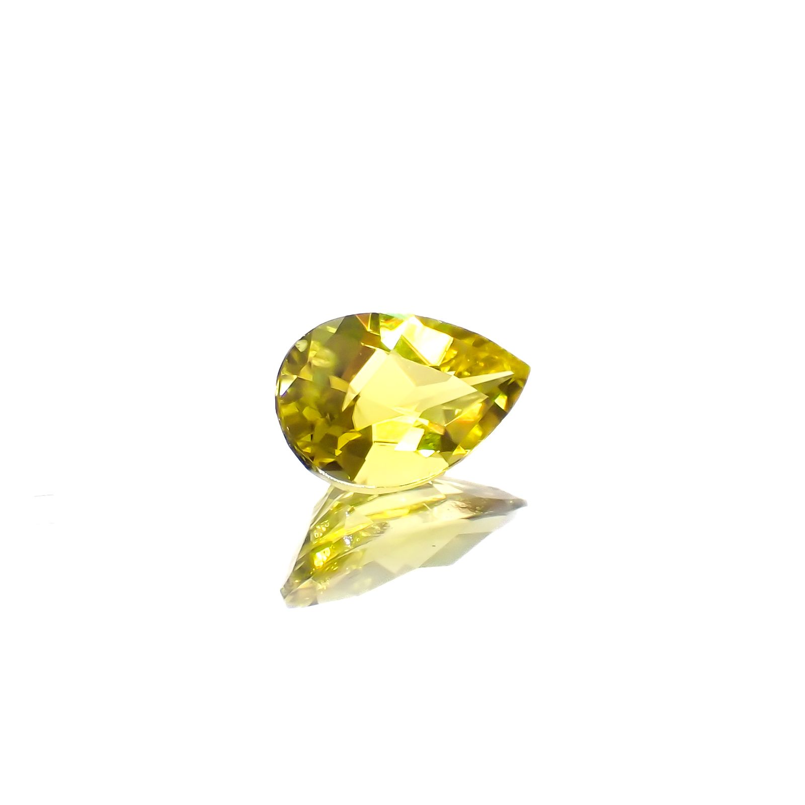 ◇カスタムカット◇カナリートルマリン ザンビア・カナリー鉱山産 0.78ct[240527562]8x4.9mm前後