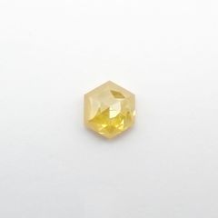 ◇ヘキサゴンアンティークカット◇イエローダイヤモンド ルース 0.09ct[210611064]2.6×2.6mm前後
