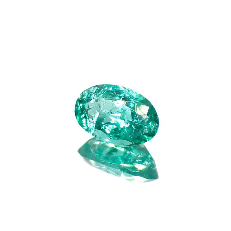 パライバトルマリン(宝石名トルマリン/別名パライバ・トルマリン)ブラジル・キントス鉱山産 0.396ct ソ付(宝貴協)・GIA鑑付[221018749]5.8x3.6mm前後
