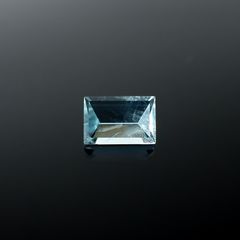 ◇ミラーカット◇アクアマリン モザンビーク産 0.85ct[240226099]7x4.7mm前後