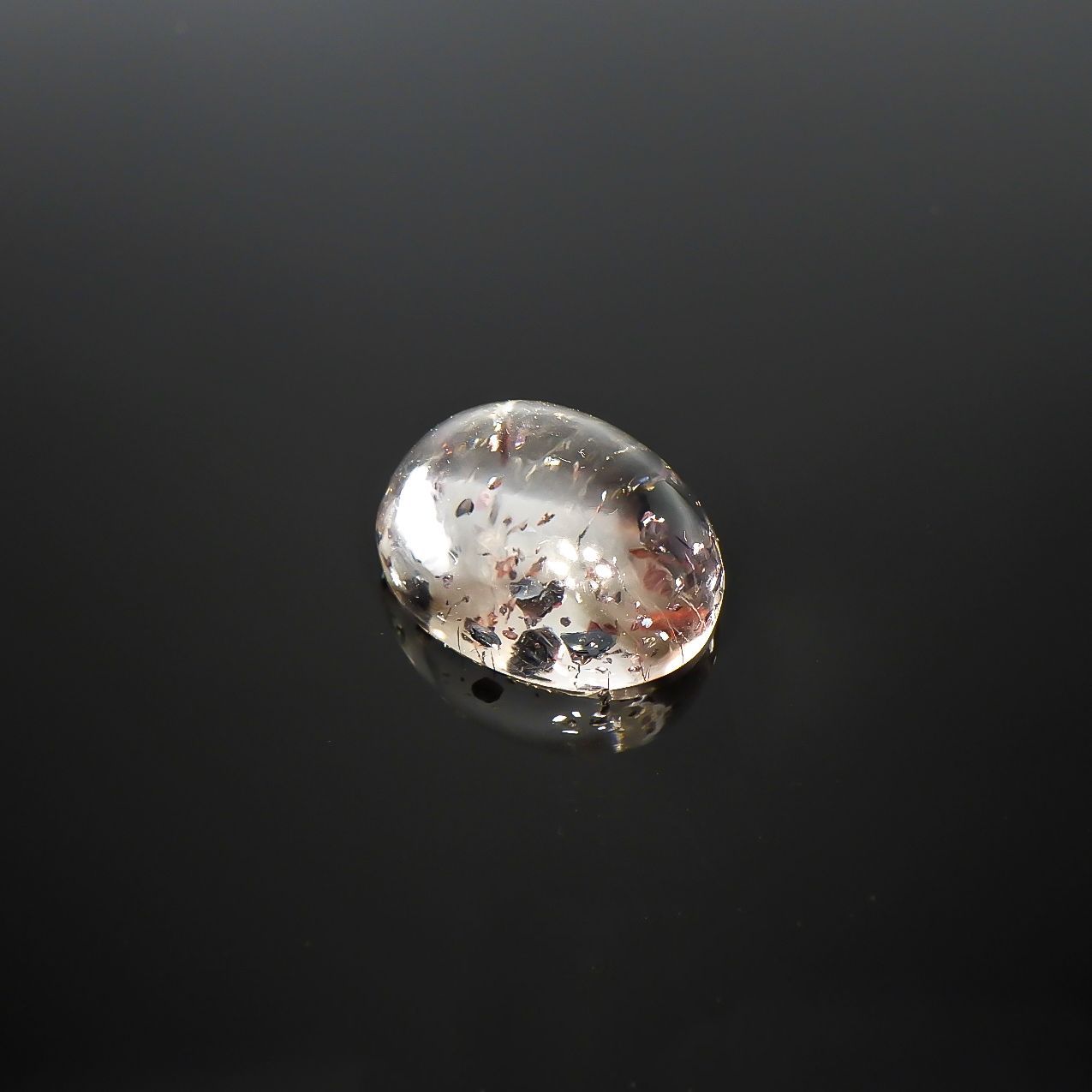 ヘマタイトインクォーツ 中国産 10.32ct[220115246]15.1x11.6mm前後