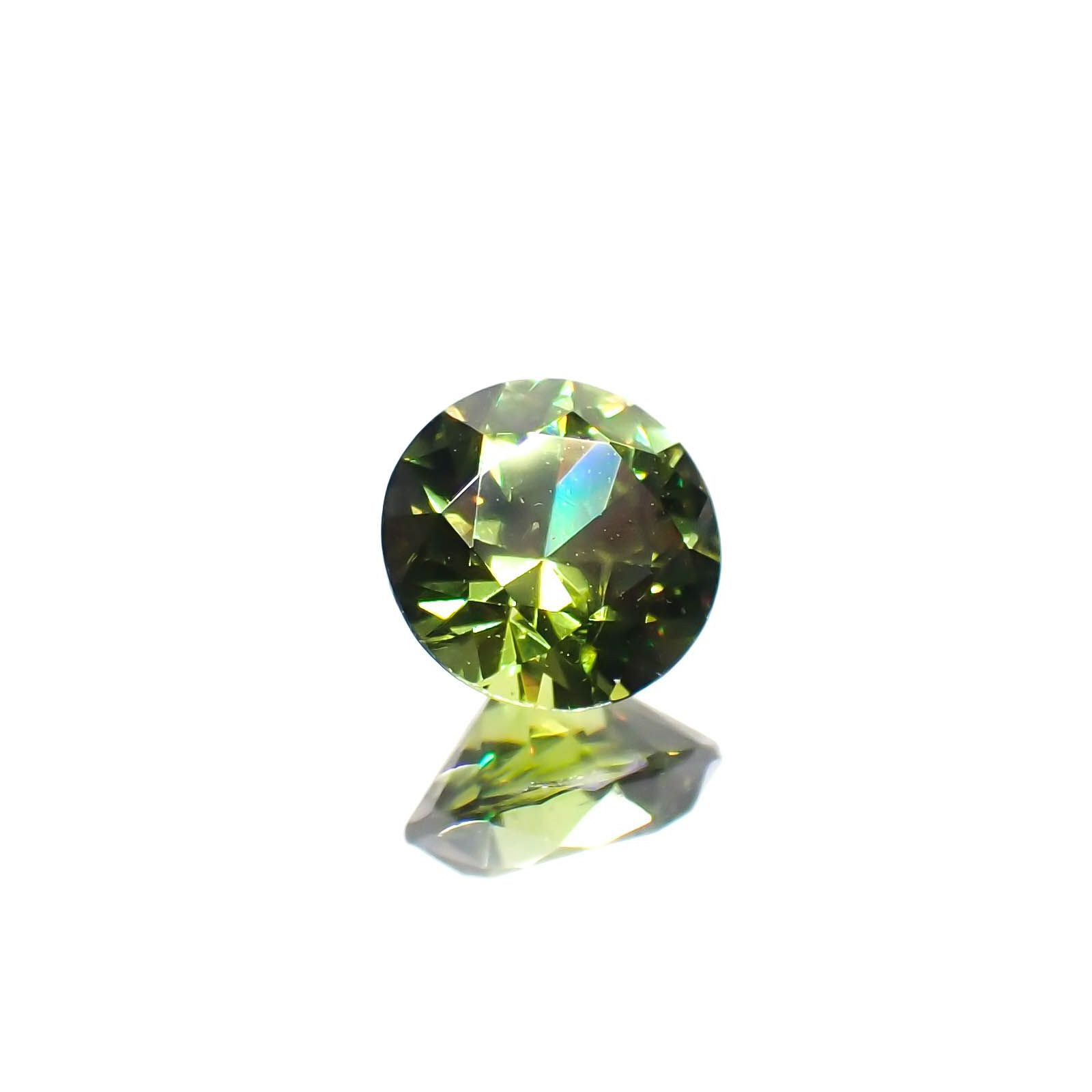 デマントイドガーネット(宝石名デマントイド・ガーネット)ロシア産 0.57ct 識別済[221119169]4.9x5mm前後