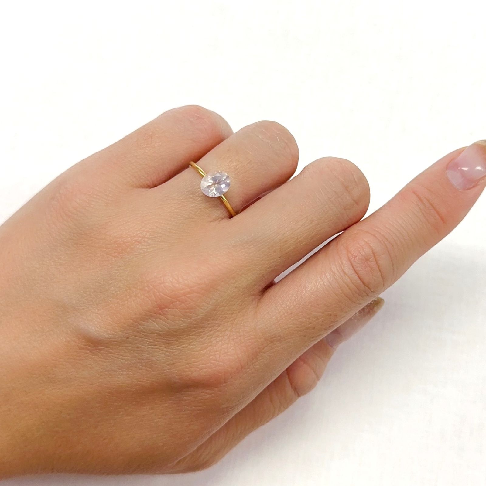 ローズクォーツ(宝石名ローズ・クォーツ)モザンビーク産 0.82ct 識別済[231023884]6.9x5.9mm前後