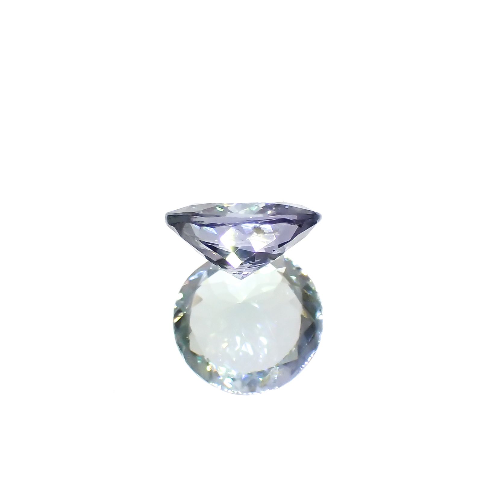 バイカラータンザナイト(宝石名タンザナイト/ゾイサイト)タンザニア産 1.10ct 識別済[231224646]7x6.9mm前後