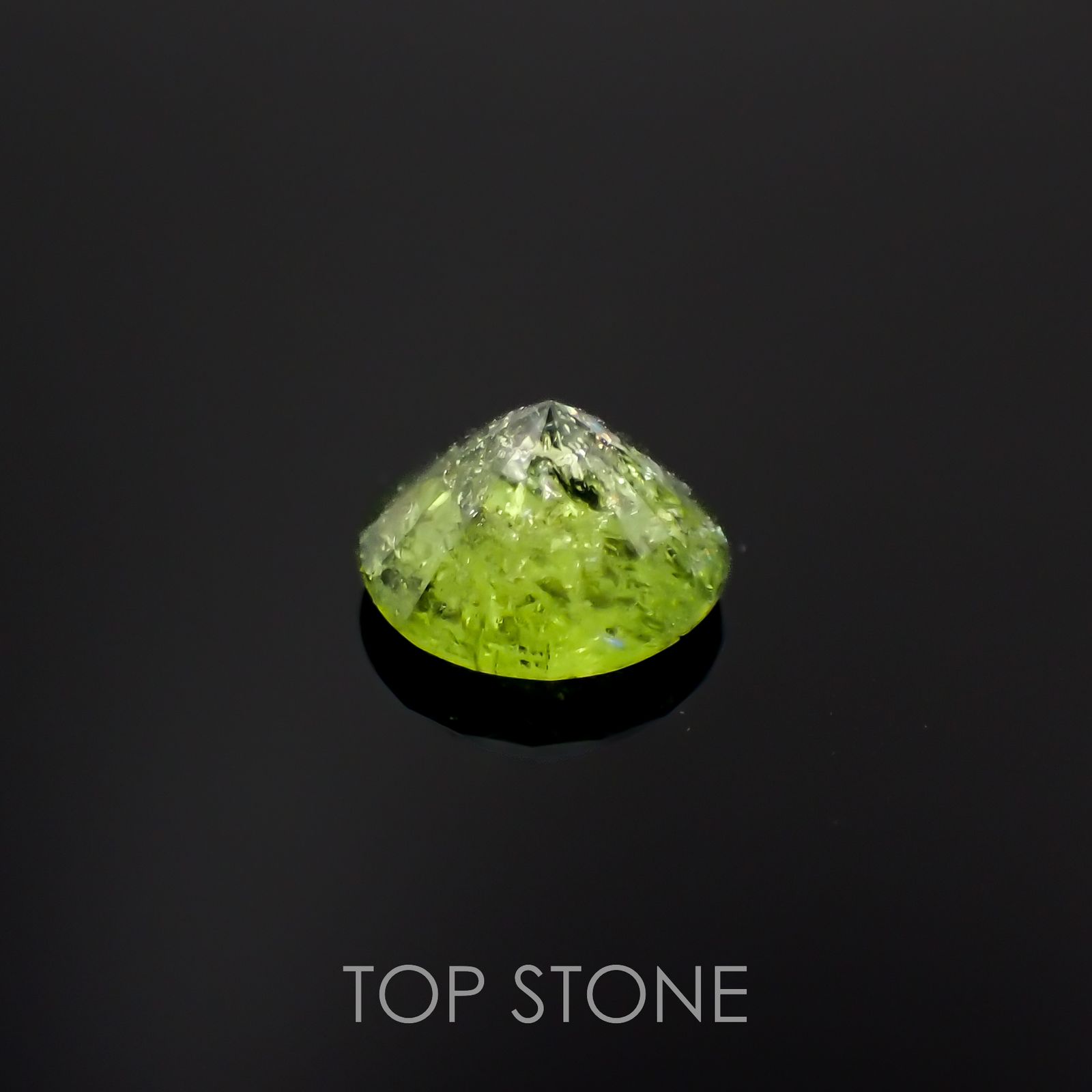 イリデッセンスクロムトルマリン(宝石名トルマリン)ケニア産 0.52ct 識別済[221119091]5.3x5.4mm前後