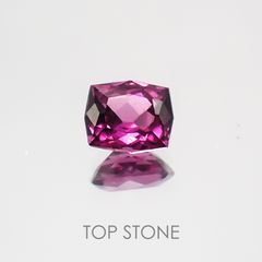◇カスタムカット◇グレープガーネット(宝石名ガーネット) ブラジル産 0.71ct 識別済[21069691]5.5×4.7mm前後