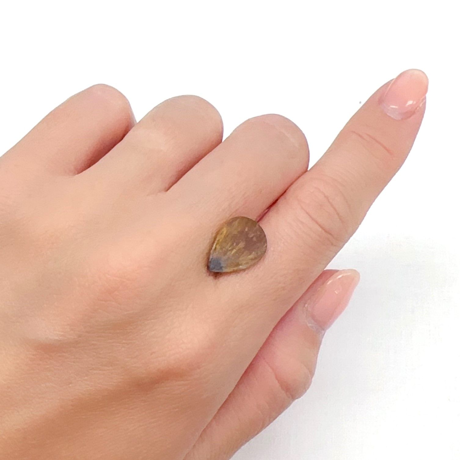 ゲーサイトインクォーツ ブラジル産 4.67ct[240427077]14x10.3mm前後