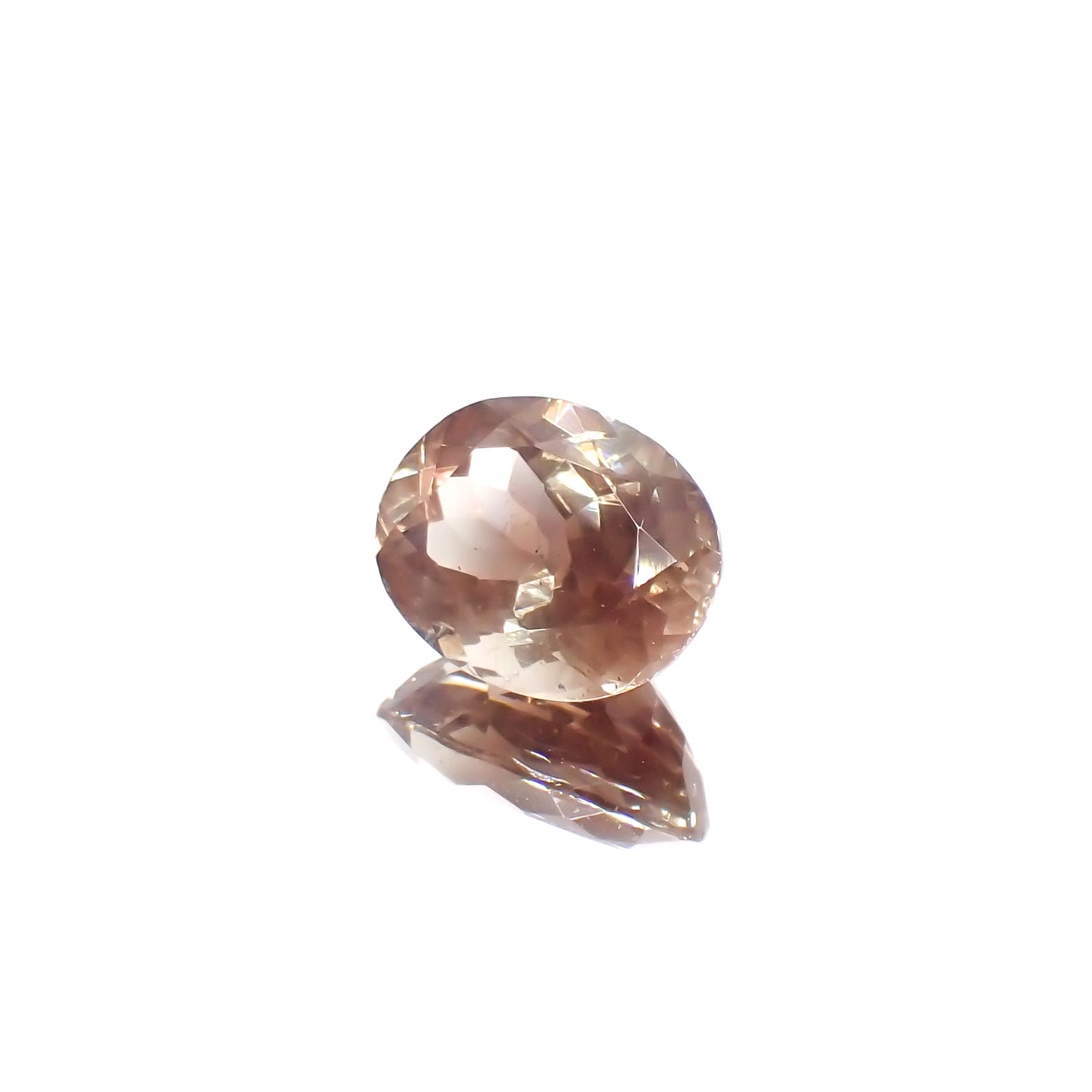 バイカラーオレゴンサンストーン(宝石名ラブラドライト)アメリカ・オレゴン州産 2.55ct 識別済[231224667]10x7.9mm前後