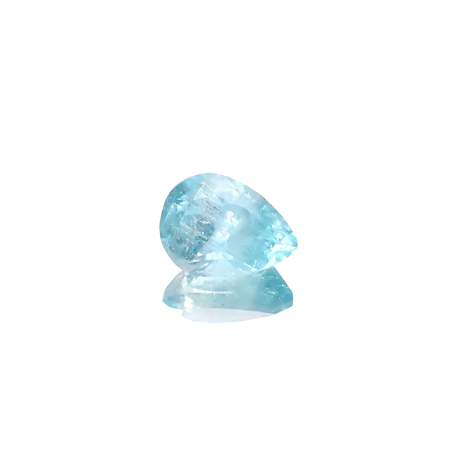 ユークレース(宝石名ブルー・ユークレース)コロンビア産 13.529ct ソ付(彩珠)[240628193]17.5x12.9mm前後