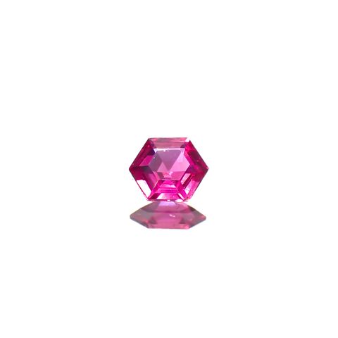 ◇ヘキサゴンカット◇ルビー 非加熱 モザンビーク産 0.18ct[240427107]3.5x3.5mm前後