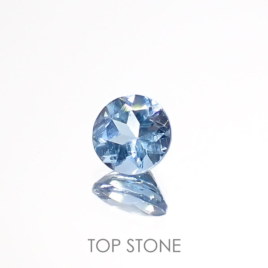 アクアマリン(宝石名アクアマリン)モザンビーク産 0.43ct 識別済[220817389]5x5mm前後