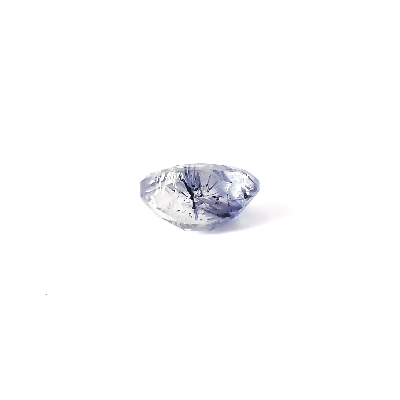 デュモルチェライトインクォーツ ブラジル産 0.71ct / 6.7x4.9mm前後 [260331850]