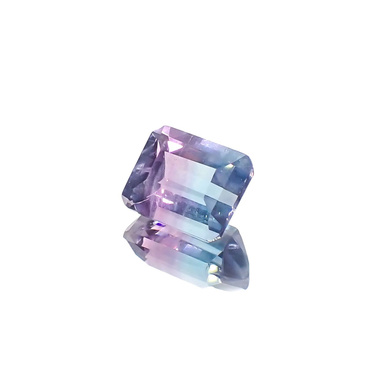 パーティカラーフローライト ブラジル産 2.98ct[230321178]8.9x6.9mm前後