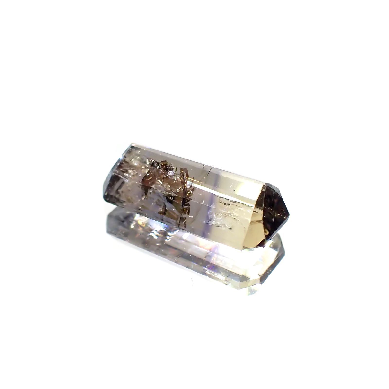 バイカラータンザナイト(宝石名バイカラー・ゾイサイト) タンザニア産 3.272ct ソ付(彩珠)[210410784]13.2×6.2mm前後