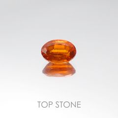 オレンジカイヤナイト タンザニア産 ルース 0.71ct[20096004]6.3×4.2mm前後
