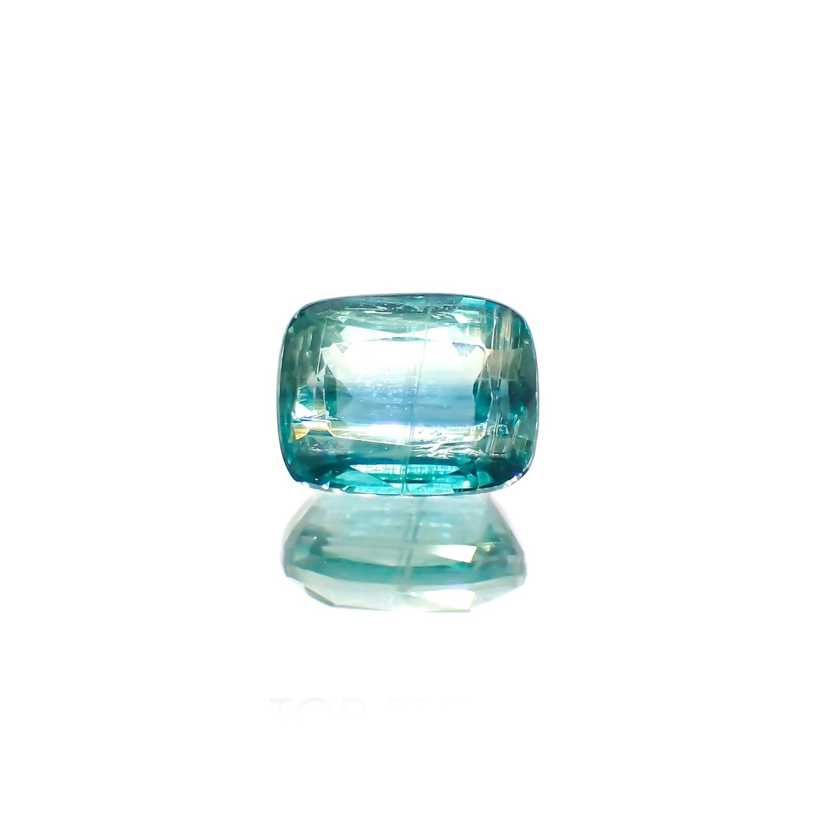 バイカラーカイヤナイト(宝石名カイヤナイト)ネパール産 識別済 1.63ct / 7x5.5mm前後 [260315369]