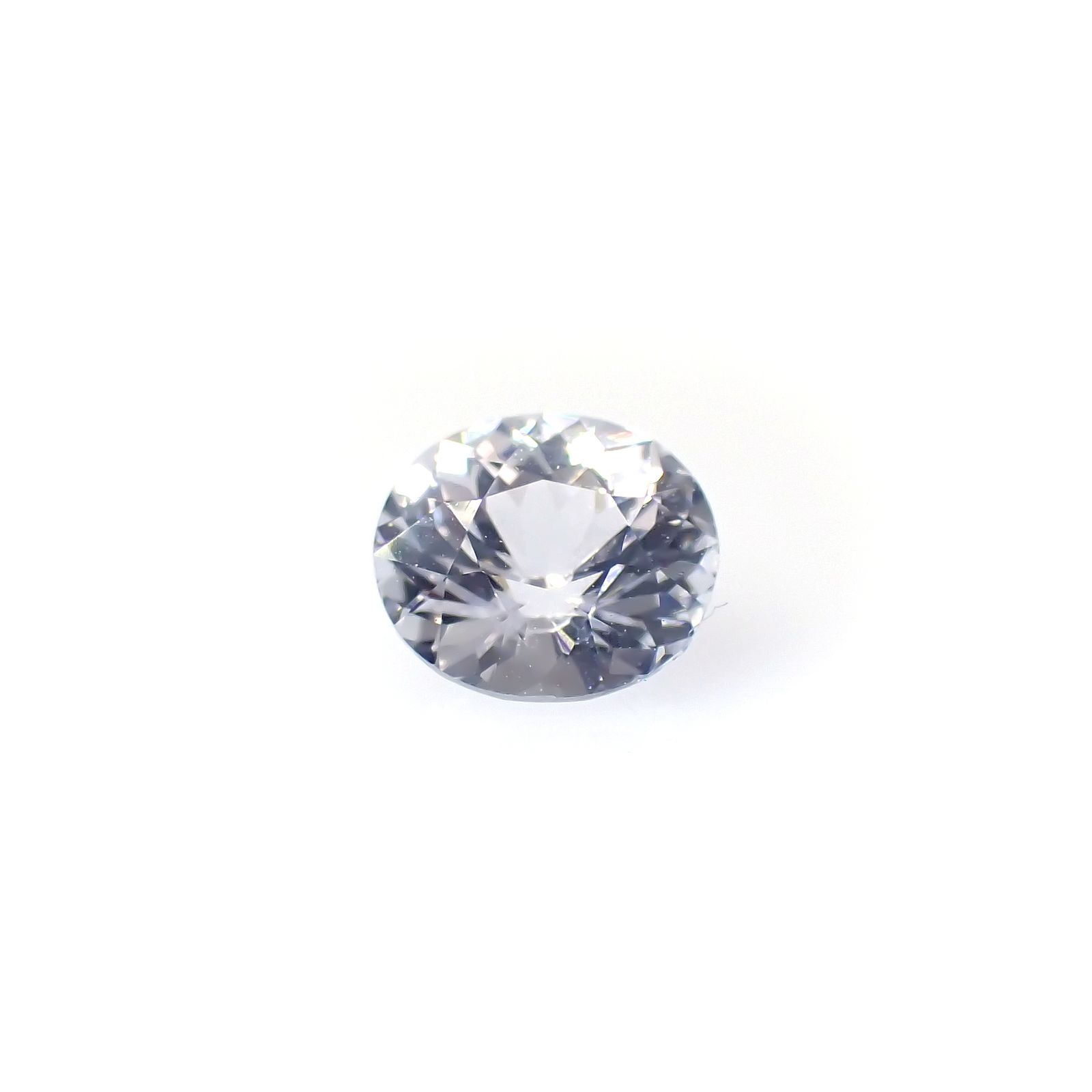 アイスラベンダーサファイア(宝石名サファイア)スリランカ/マダガスカル産 0.66ct 識別済[240226283]5.4x4.9mm前後