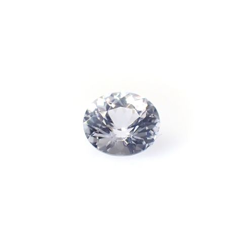 アイスラベンダーサファイア(宝石名サファイア)スリランカ/マダガスカル産 0.66ct 識別済[240226283]5.4x4.9mm前後
