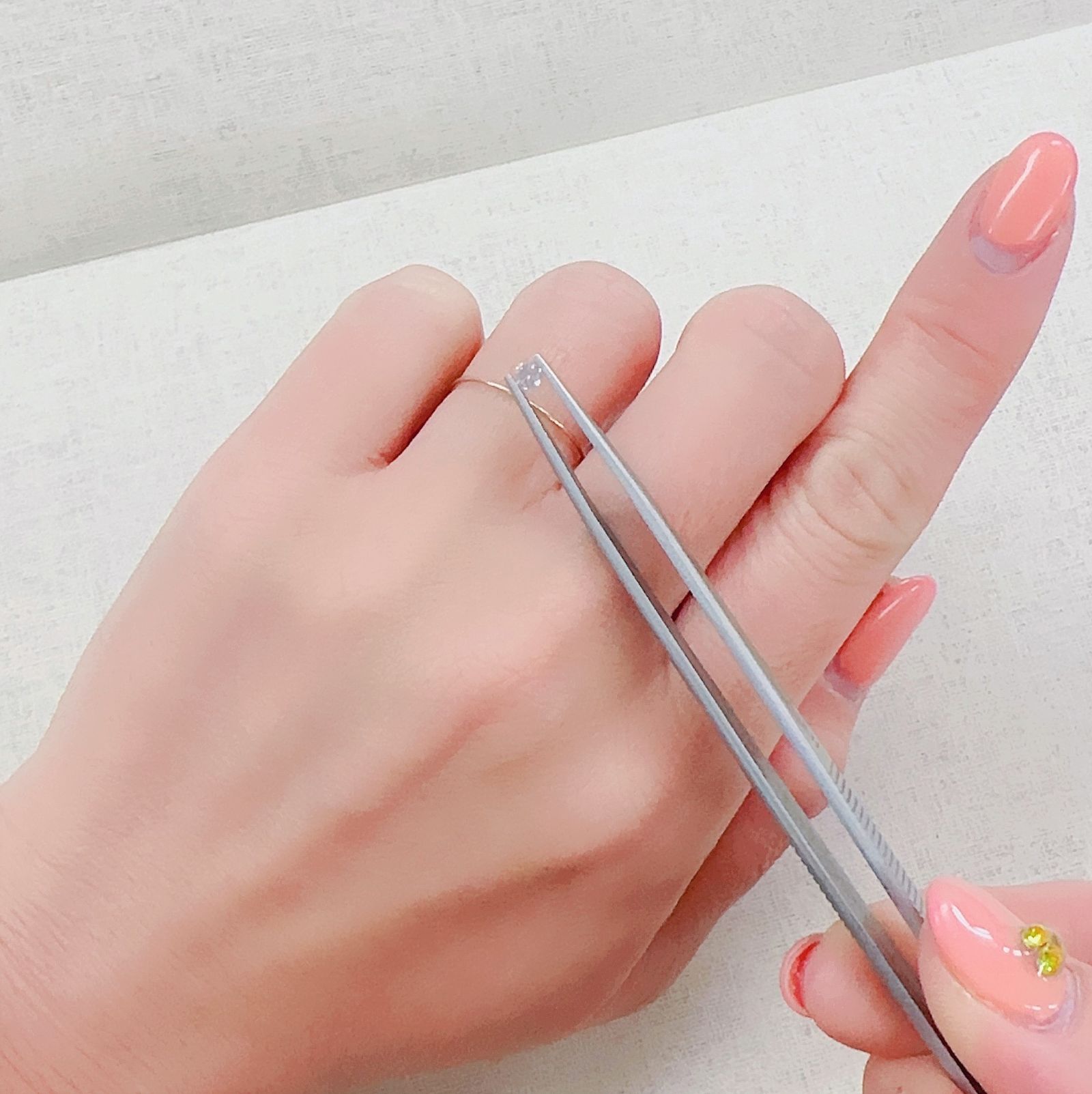 ピンクダイヤモンド(宝石名ダイアモンド I-2/LIGHT PURPLISH PINK) 0.119ct ソ付(CGL)[230321212]2.97x3.07mm前後