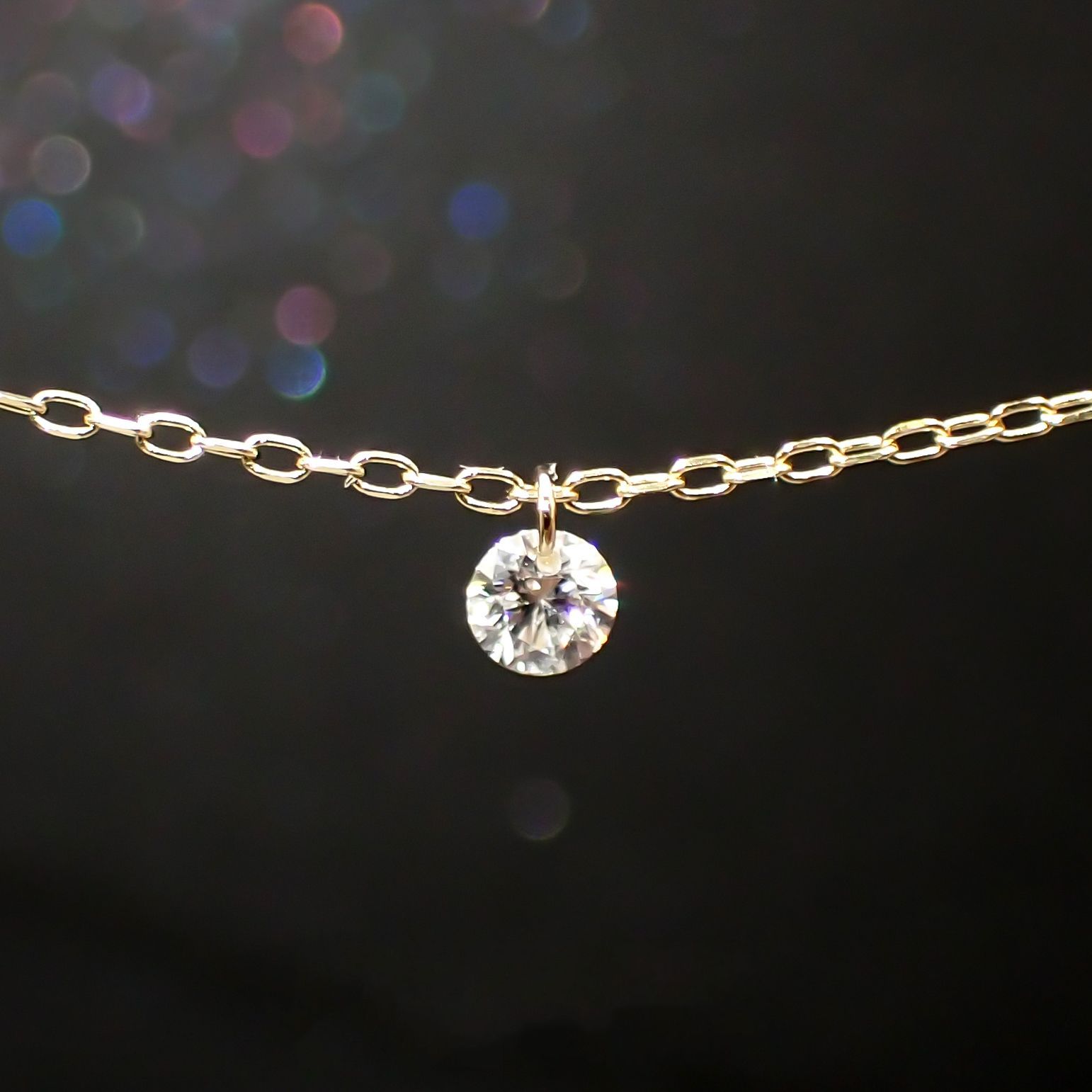 ◇La terre(ラ・テール)◇K18ダイヤモンドチャーム TTLC/SI(宝石名ダイアモンド) 0.099ct 識別済[220515749]2.6x2.6mm前後