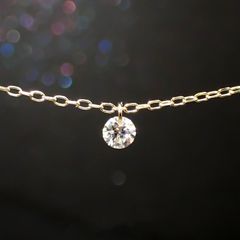 ◇La terre(ラ・テール)◇K18ダイヤモンドチャーム TTLC/SI(宝石名ダイアモンド) 0.099ct 識別済[220515749]2.6x2.6mm前後