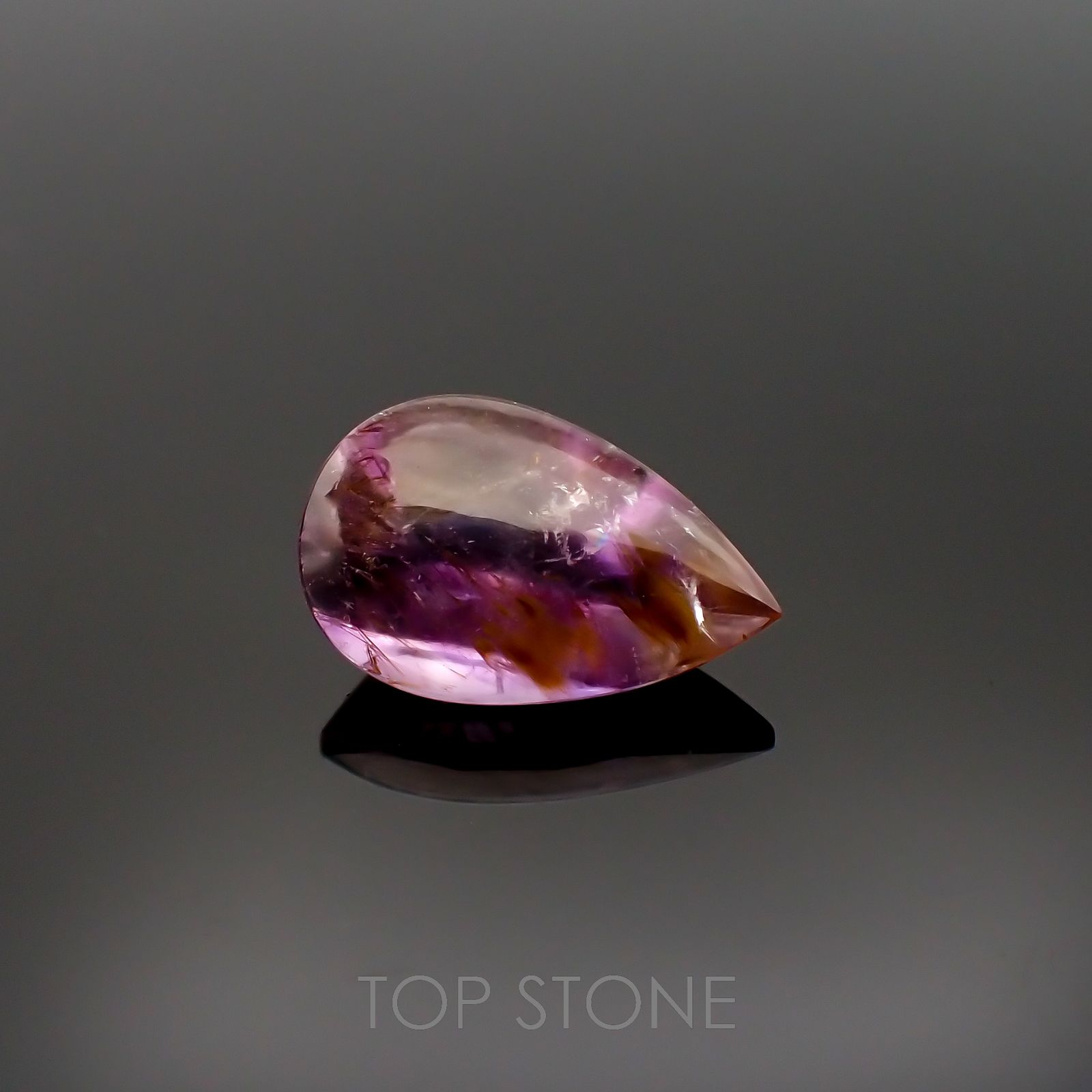 ゲーサイトインアメジスト ブラジル産 6.89ct[220917950]16.7x10.7mm前後