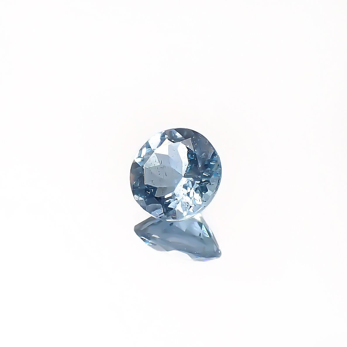 アクアマリン サンタマリアカラー ナイジェリア/マダガスカル産 0.68ct[240225975]6x5.9mm前後