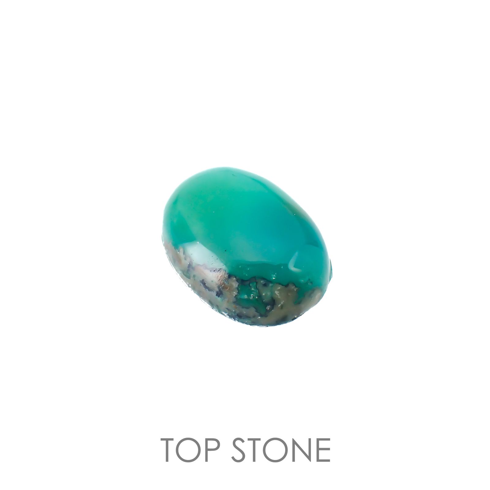 ジェムシリカ(宝石名クリソコーラ・カルセドニー)ペルー産 11.91ct 識別済[220716985]17.5x13mm前後
