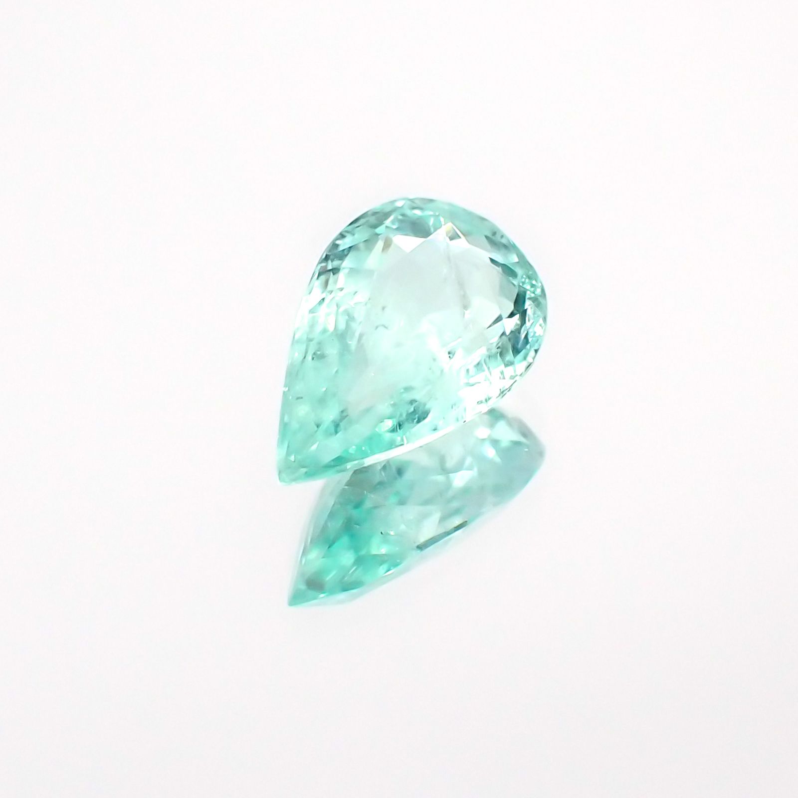 パライバトルマリン(宝石名トルマリン/別名パライバ・トルマリン) モザンビーク産 1.057ct ソ付(宝貴協)[21017745]9.1×5.5mm前後
