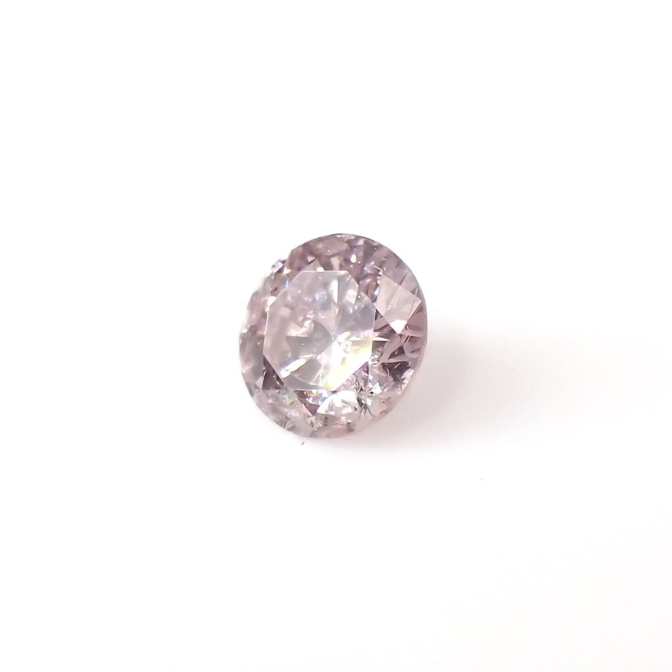 ピンクダイヤモンド(宝石名ダイアモンド I-1/FANCY LIGHT PINK) 0.081ct ソ付(CGL)[230120134]2.82x2.85mm前後