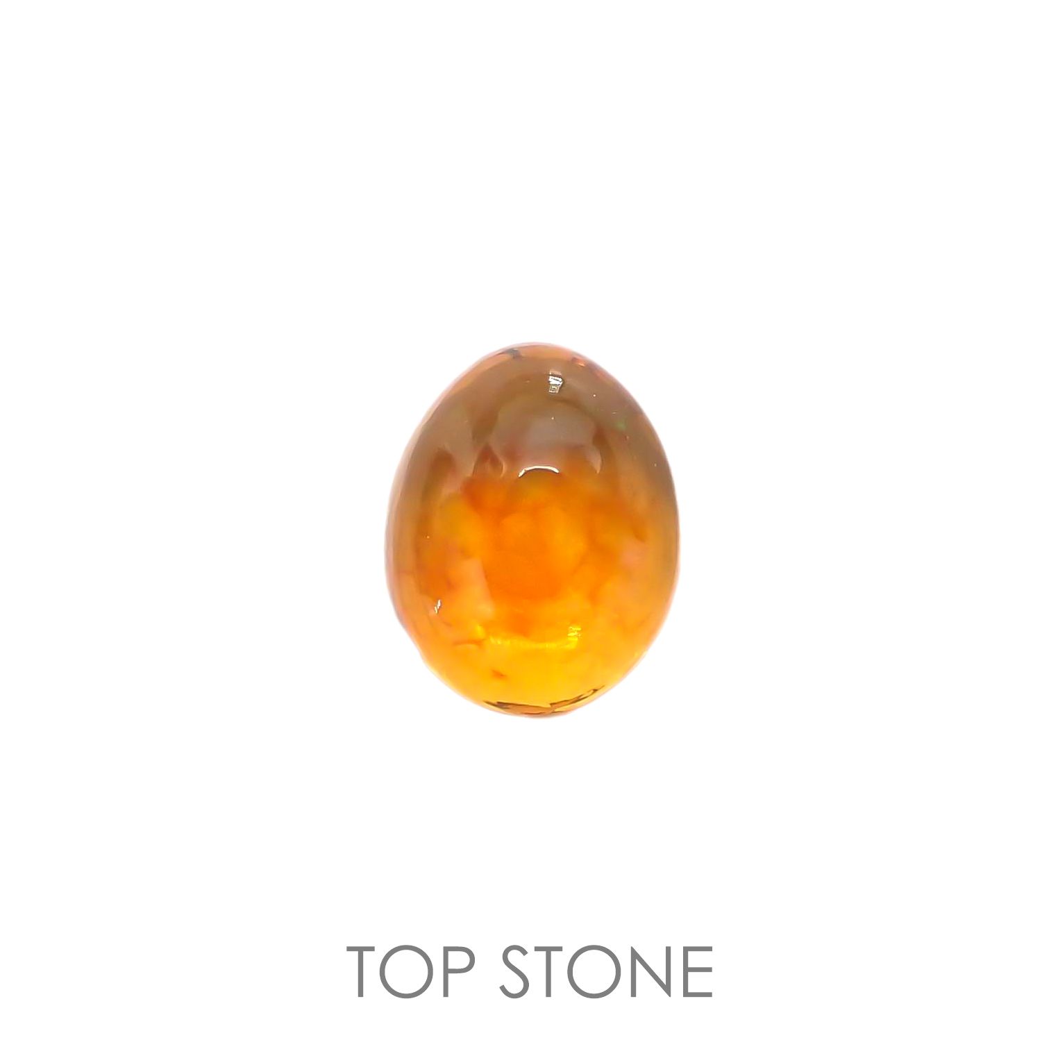 ファイヤーオパール(宝石名ファイヤー・オパール) メキシコ産 0.86ct 識別済[20085106]7×5.5mm前後