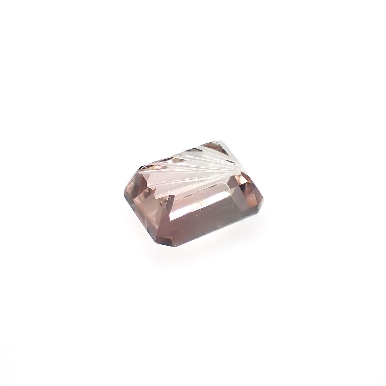 ◇甲州貴石切子Plus Three◇バイカラートルマリン カード付き コンゴ産 2.39ct[231225072]8.3x6.5mm前後