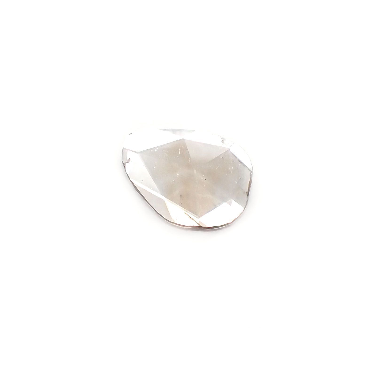 スライスダイヤモンド(宝石名ダイアモンド) 南アフリカ産 0.25ct 識別済[21036568]7.7×5.5mm前後
