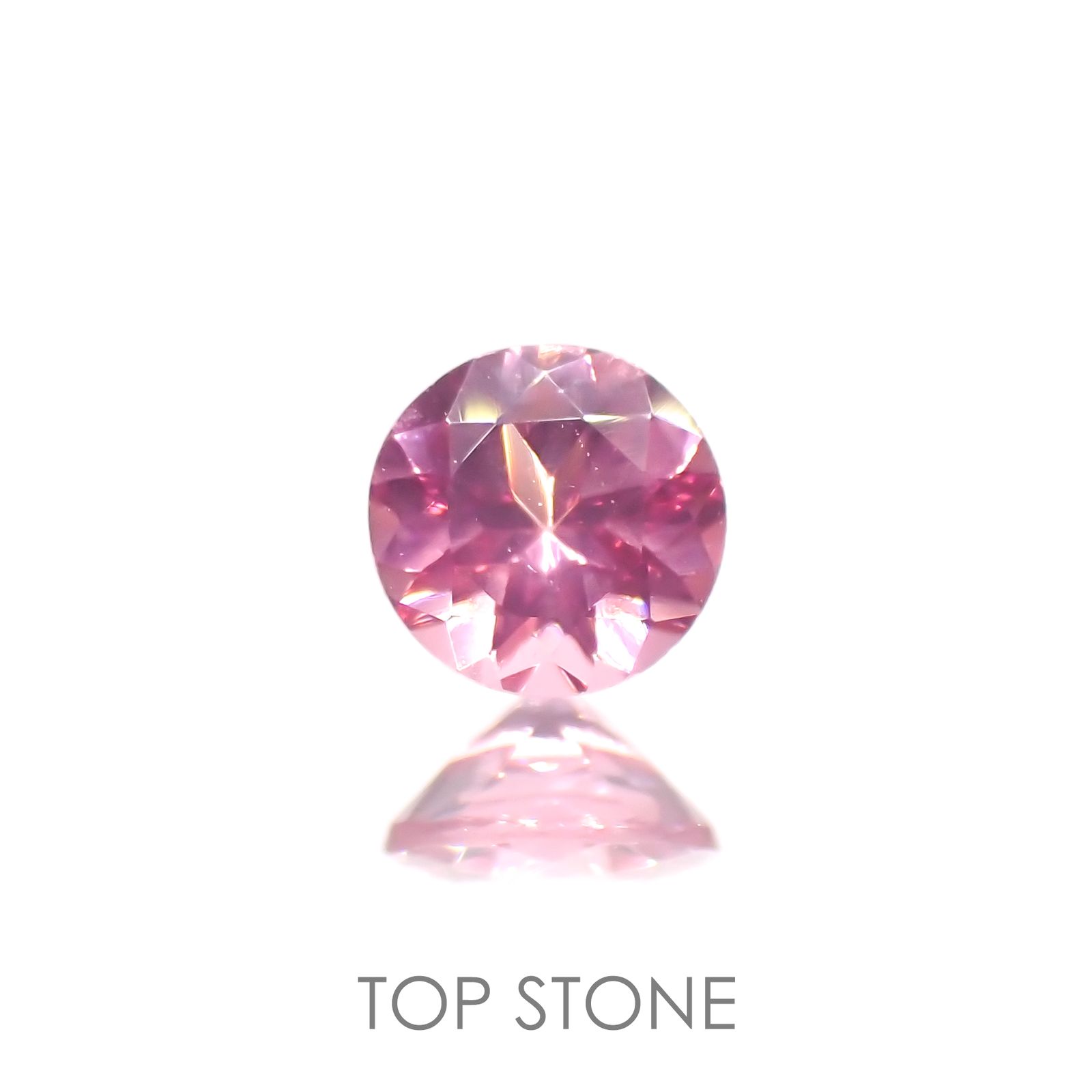ホットピンクスピネル タンザニア産 ルース 0.25ct[210912589]3.7×3.7mm前後