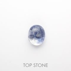 デュモルチェライトインクォーツ ブラジル産 ルース 2.4ct[210812221]9.3×7.8mm前後