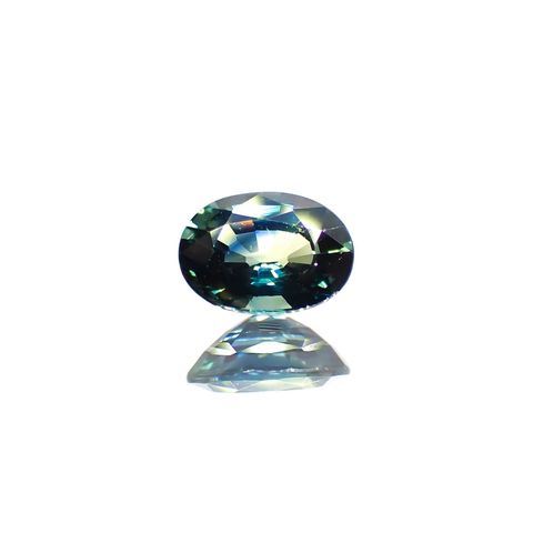 バイカラーサファイア(宝石名バイカラー・サファイア)マダガスカル/オーストラリア産 識別済 0.61ct / 5.8x4.2mm前後 [220114084]