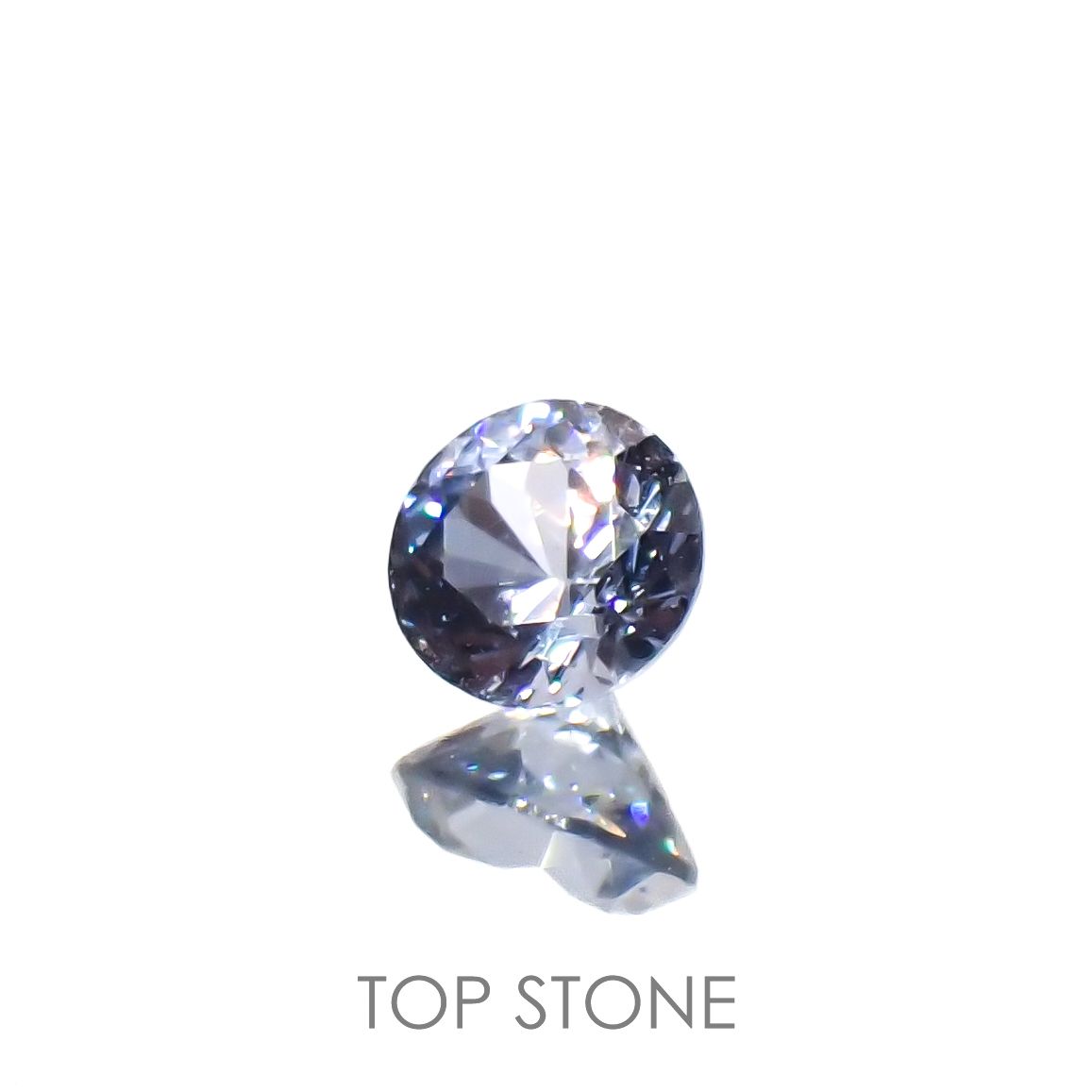 グレイッシュブルースピネル(宝石名スピネル)ビルマ/マダガスカル産 0.25ct 識別済[230119903]3.8x3.7mm前後