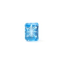 ◇甲州貴石切子Plus Three◇スイスブルートパーズ ブラジル産 1.63ct / 8.1x6.2mm前後 [251231457]