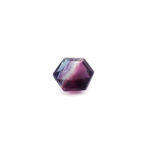 ◇ヘキサゴンカット◇パーティカラーフローライト フルオレッセンス 中国産 2.74ct / 9.1x7.9mm前後 [260932784]