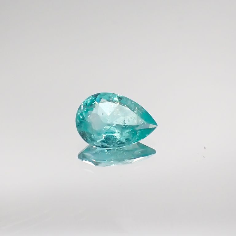 パライバトルマリン(宝石名トルマリン/別名パライバ・トルマリン) ブラジル・キントス鉱山産 0.339ct ソ付(宝貴協)[210711760]6.0×4.2mm前後
