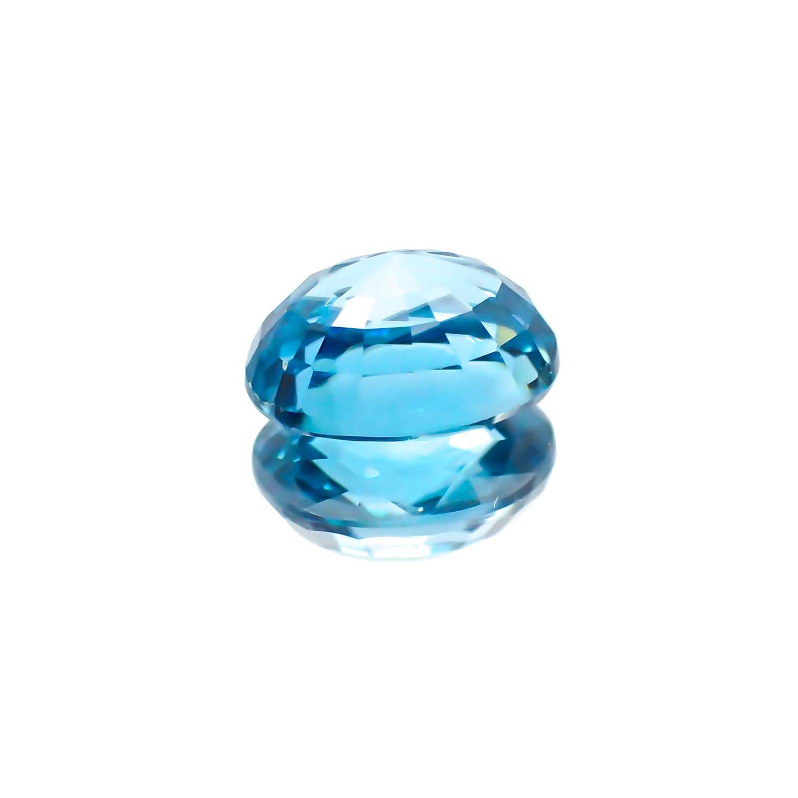 ブルージルコン(宝石名ジルコン)カンボジア産 2.14ct 識別済[231124187]7.9x5.9mm前後