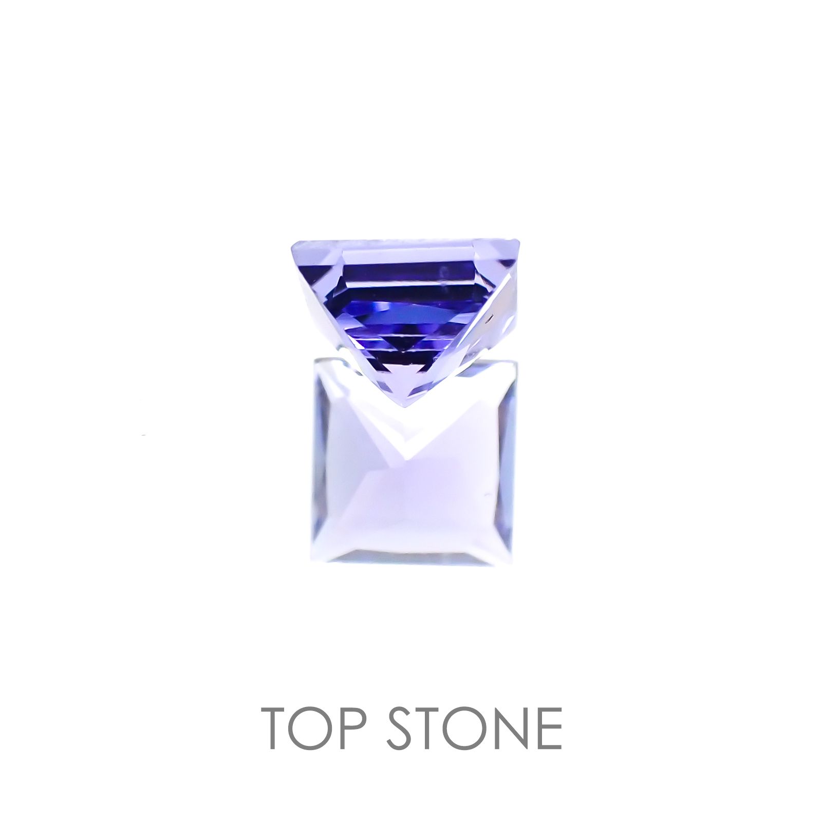 ◇プリンセスカット◇タンザナイト(宝石名タンザナイト) タンザニア産 0.75ct 識別済[21018264]5.2×5.2mm前後