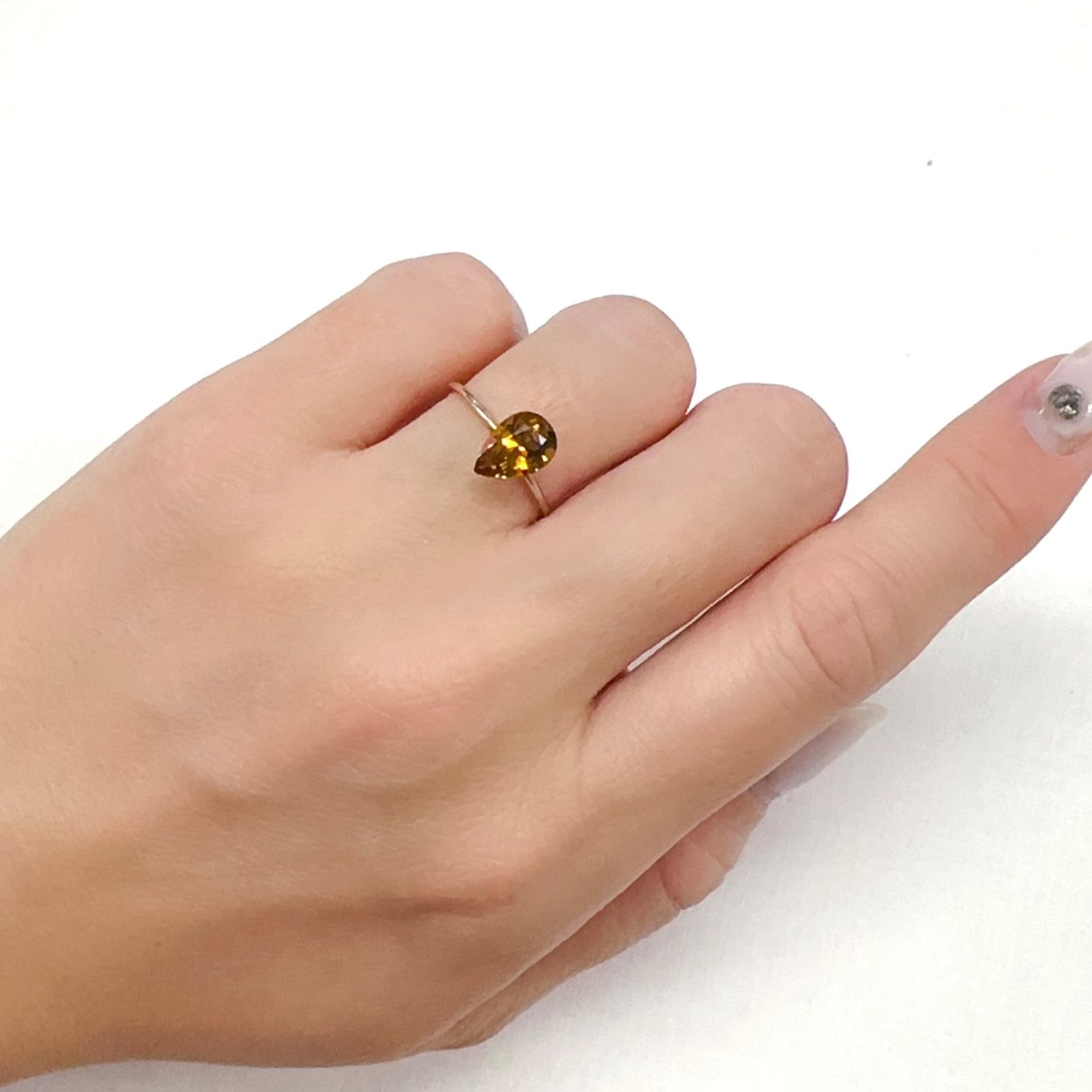 ゴールデントルマリン モザンビーク/コンゴ産 1.29ct[231225199]9x6.1mm前後