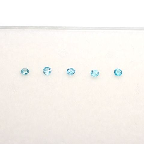 パライバトルマリン カラーグラデーション5pcsセット ブラジル産 0.13ct(5pcs合計)[230220501]1.8-1.9x1.8-1.9mm前後