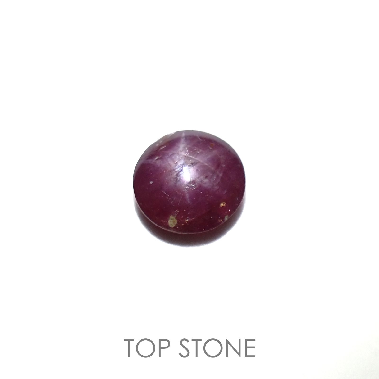 スタールビー(宝石名スター・ルビー)インド産 0.92ct 識別済[220616107]5.9x5.9mm前後