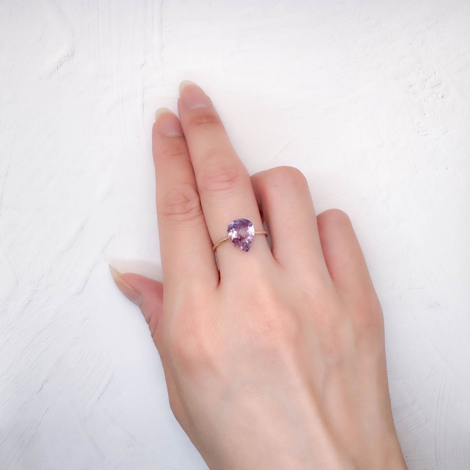 ◇チェッカーカット◇アメジストエレスチャル ブラジル産 2.39ct [250730853]10.4x8.1mm前後